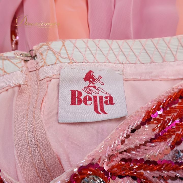 ベリーダンス オリエンタル 衣装 ピンク系 上下セット ベラ Bella