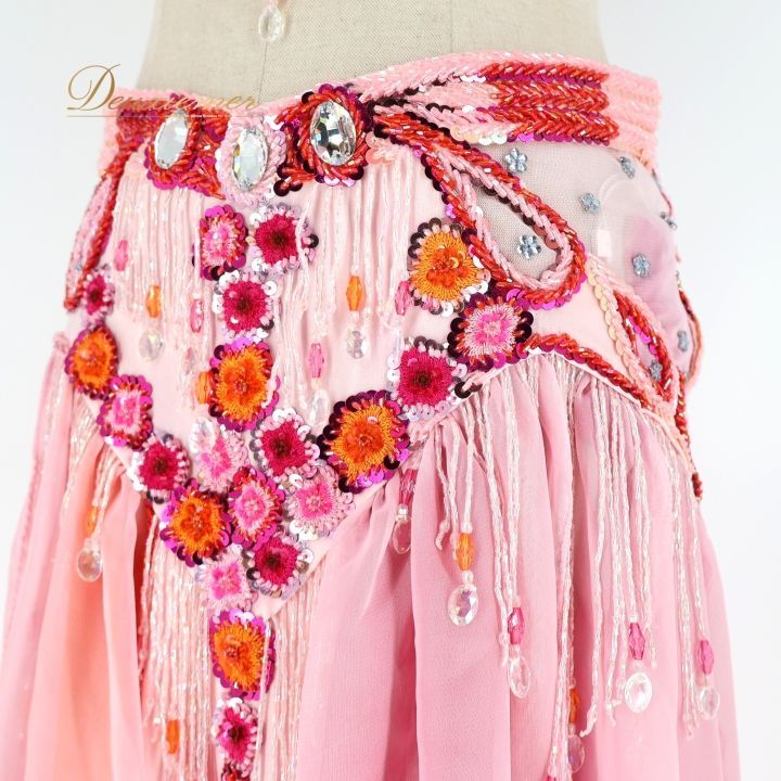 ベリーダンス オリエンタル 衣装 ピンク系 上下セット ベラ Bella