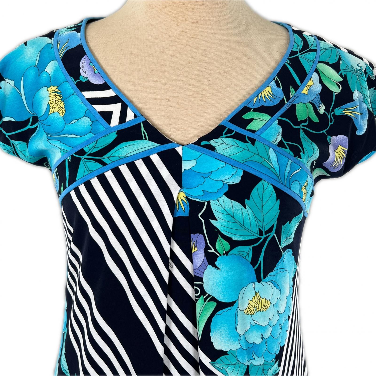 極美品△LEONARD FASHION レオナール ファッション コットン100％ 花柄