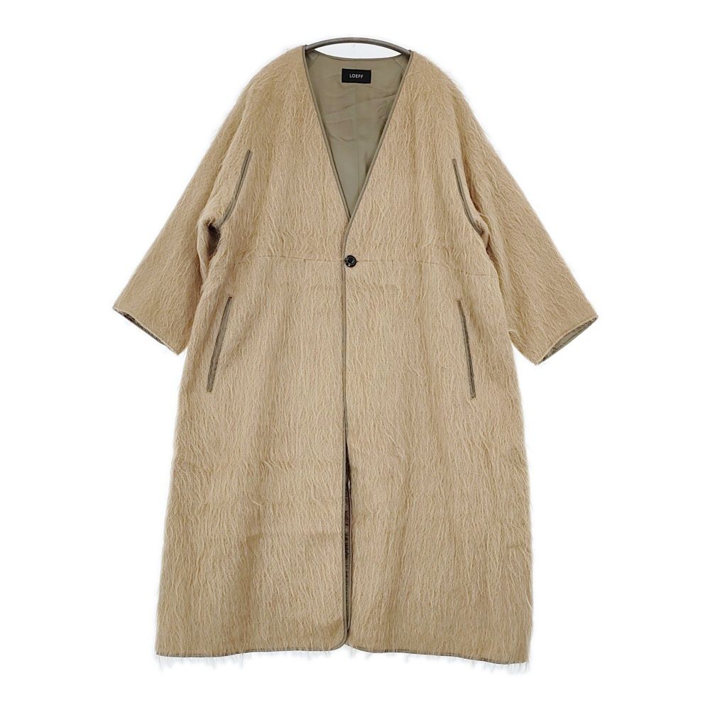 レディース LOEFF ウールアルパカミックス シャギーロングガウン 定価 