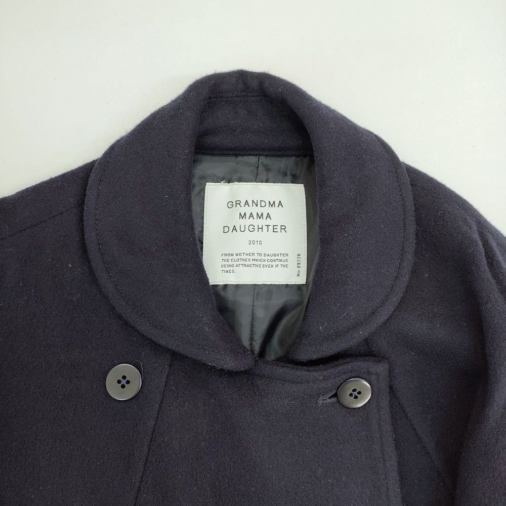 GRANDMA MAMA DAUGHTER ラウンドカラー ウールコート GJ73128U1-170425