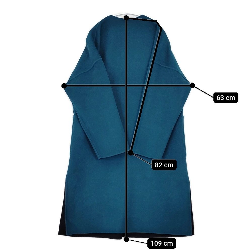 Demi-Luxe BEAMS 新品 ロング丈 クルーネック リバーコート 定価61600