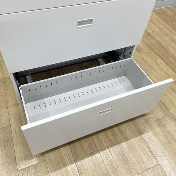 イトーキ ラテラルキャビネット 3段 シンライン400 天板付 ホワイトW