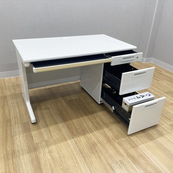 メルカリ最安値☆ デスク プラス 片袖デスク LAタイプ オフィスデスク W1200 ホワイト - メルカリ