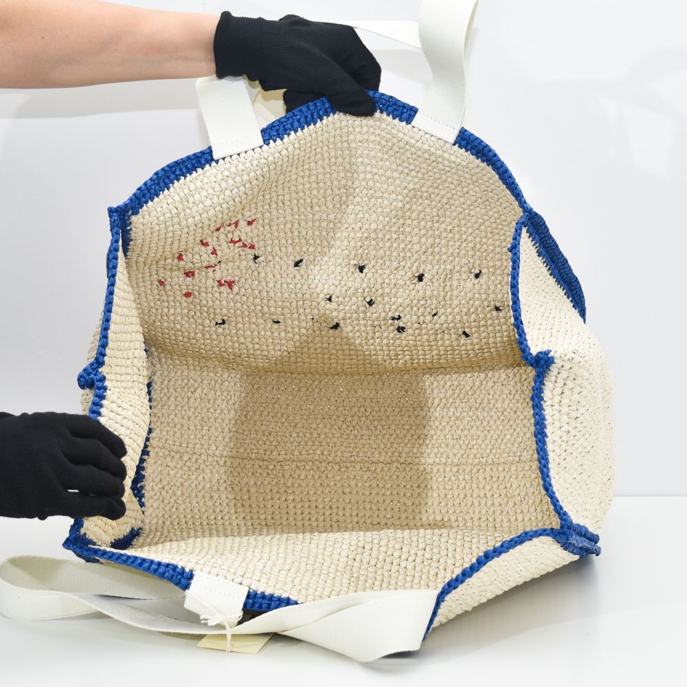 マルニ トートバッグ ショルダーバッグ レディース 2way ロゴ ラフィア