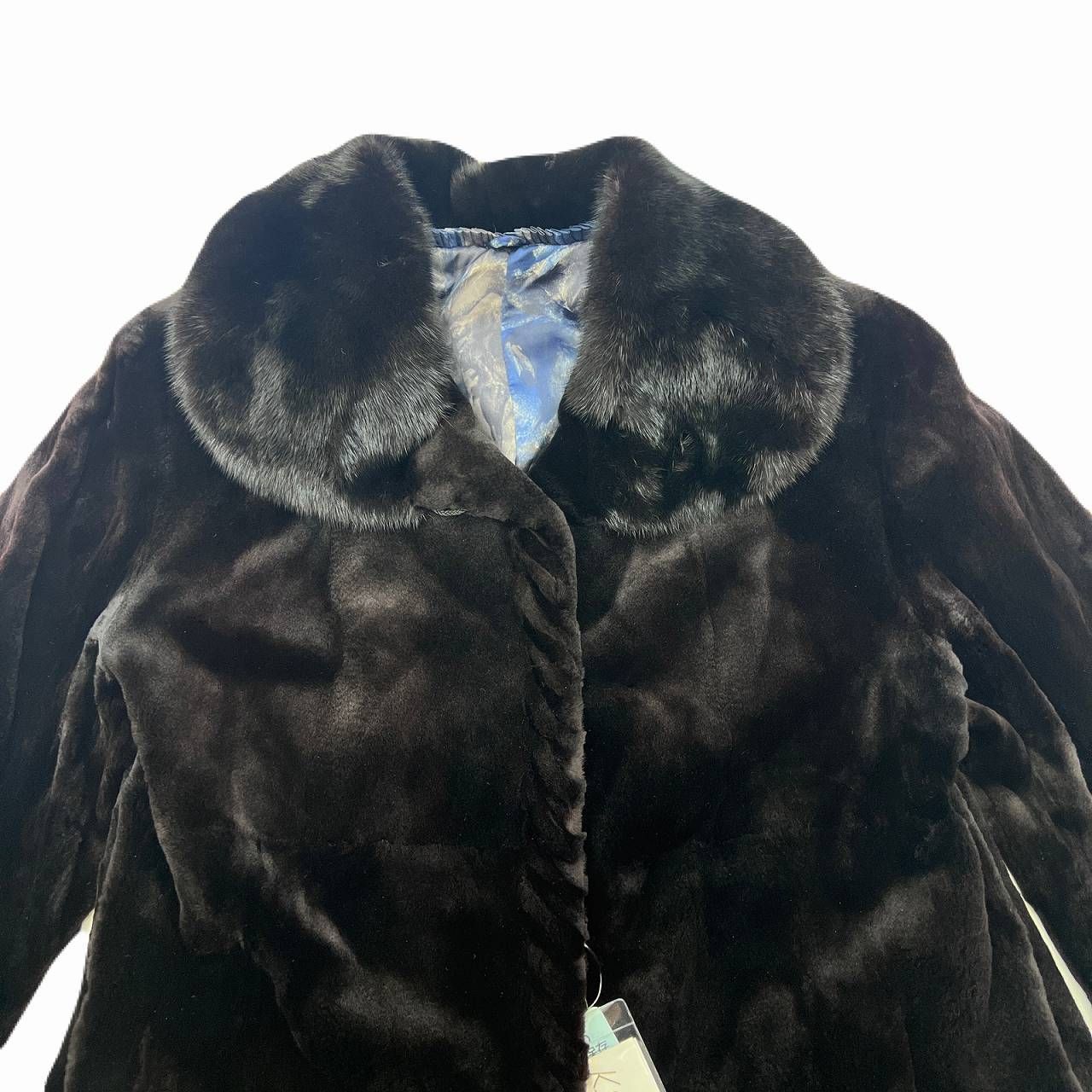 タグ付 サガミンク KSG シェアードミンク ロングコート ブラック 黒