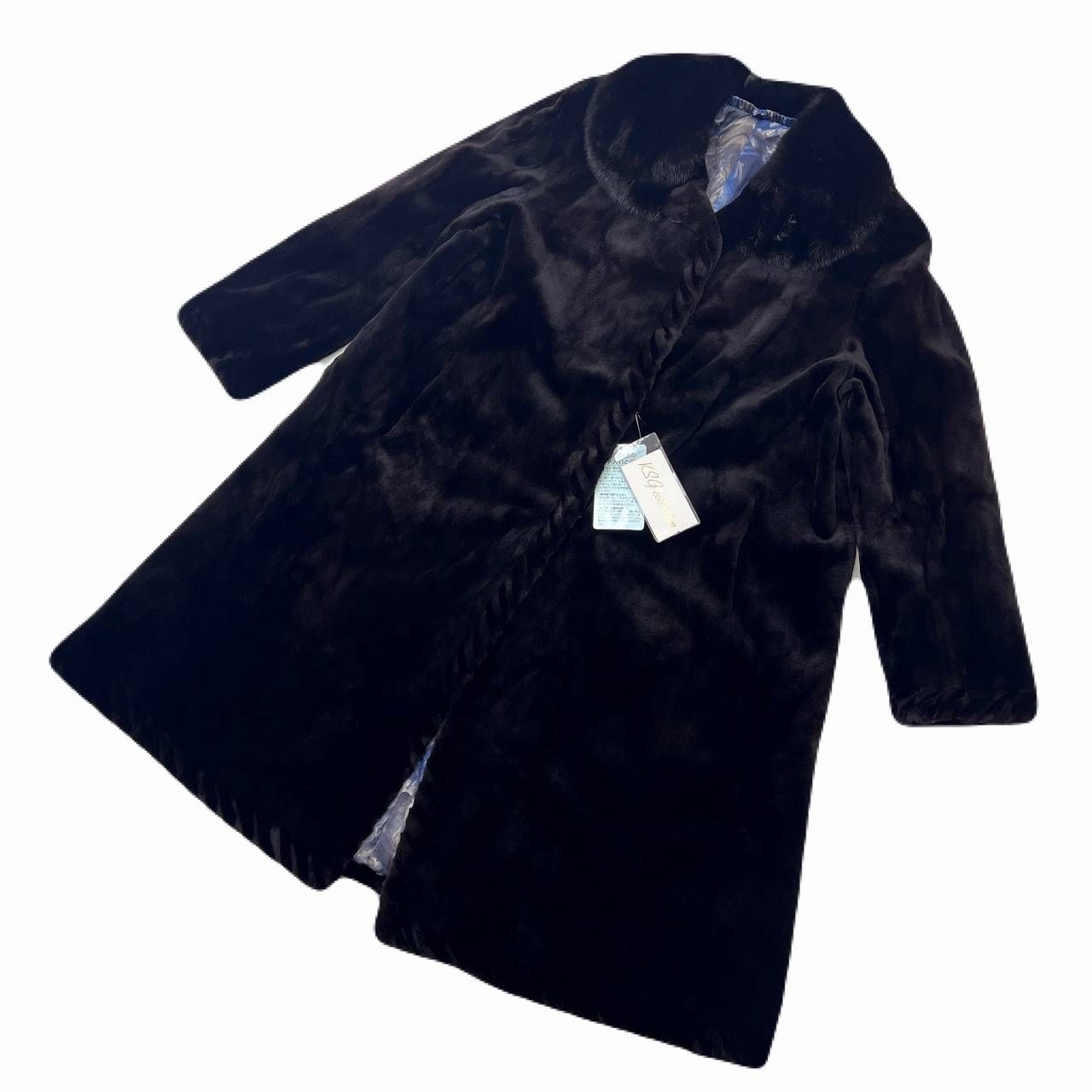 タグ付 サガミンク KSG シェアードミンク ロングコート ブラック 黒