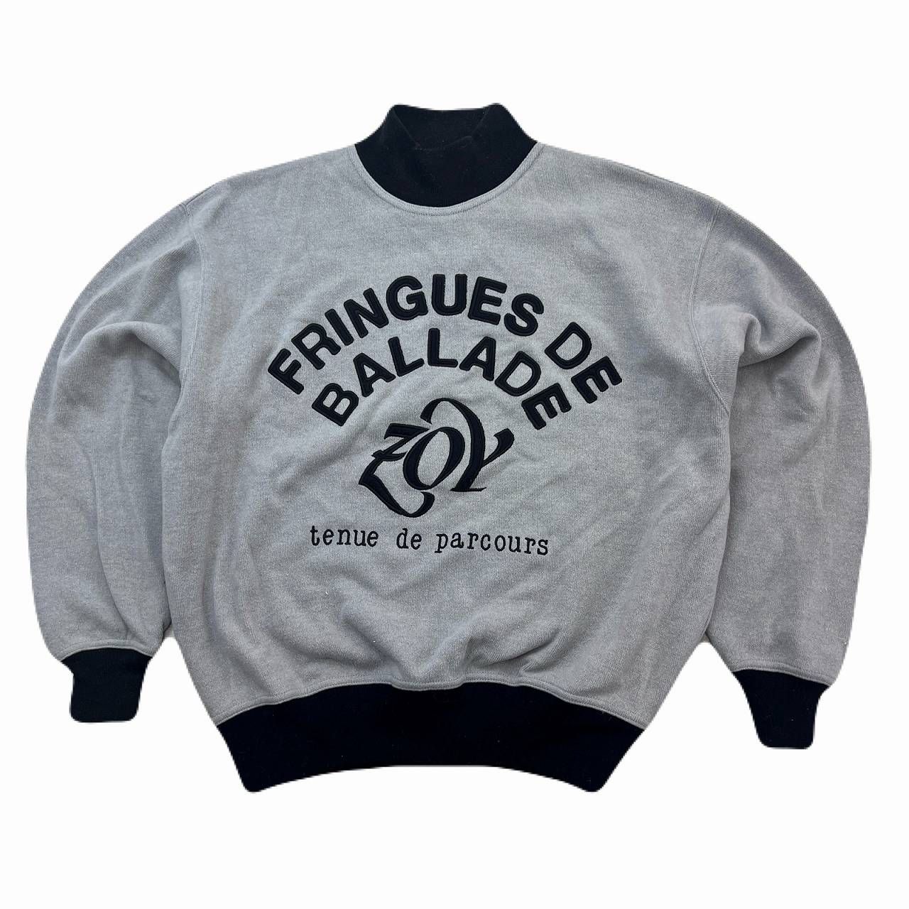 ZOY GOLF ゾーイゴルフ ニットセーター グレー ブラック フロントロゴ