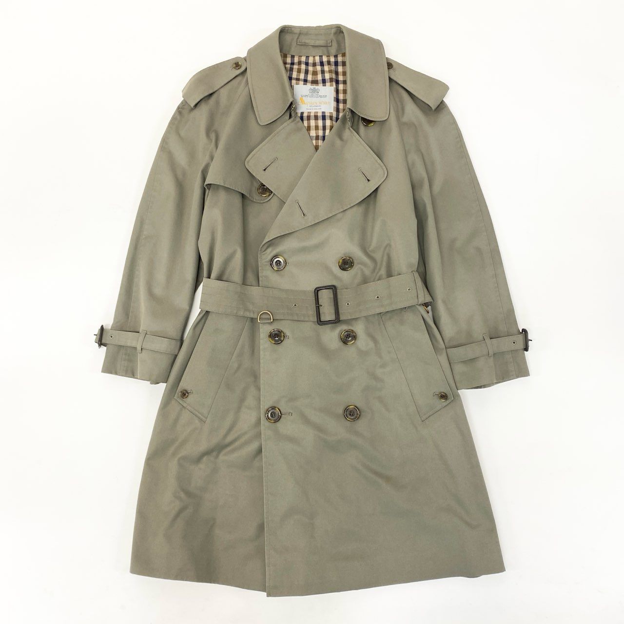 40k18 Aquascutum OF LONDON アクアスキュータム 英国製 トレンチ
