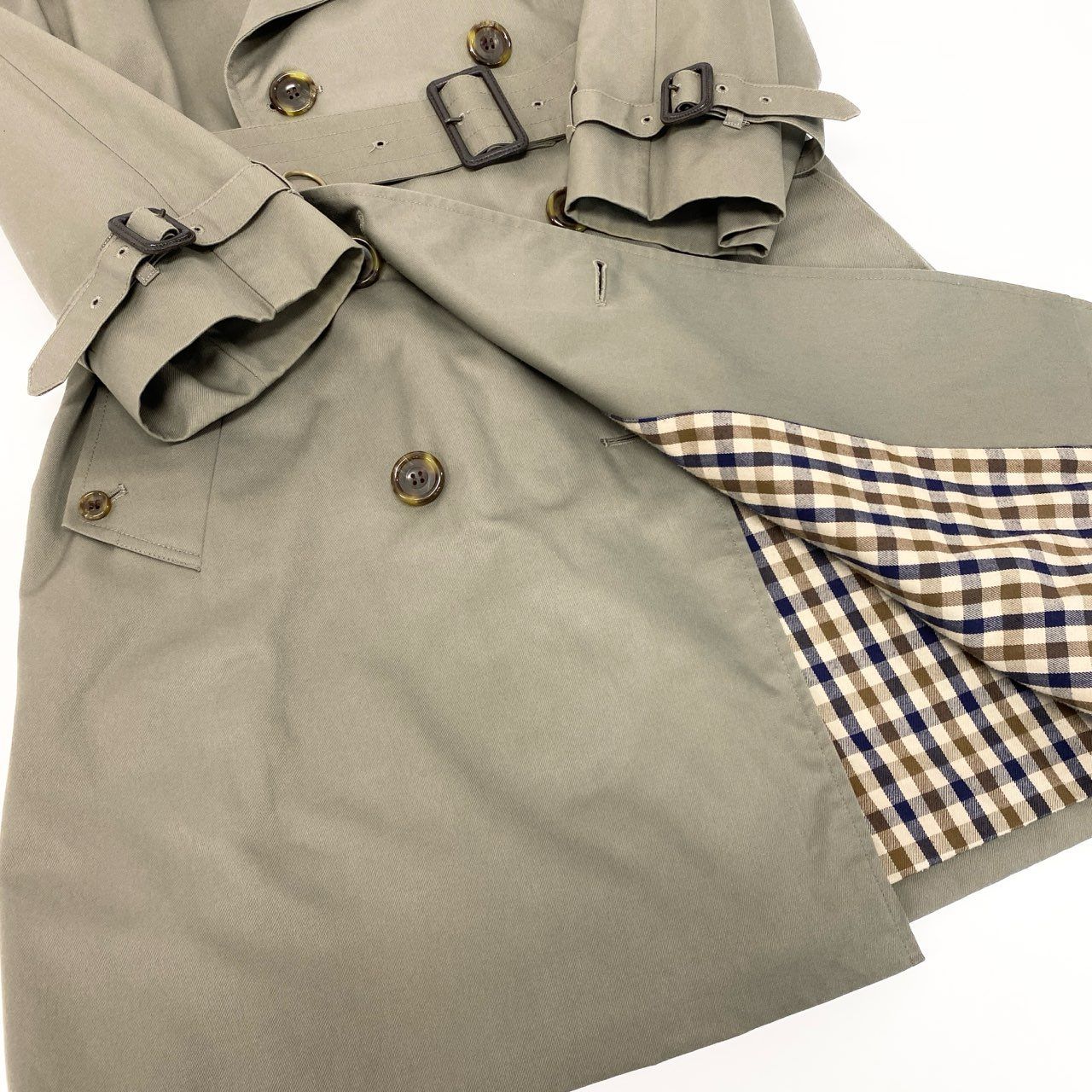 40k18 Aquascutum OF LONDON アクアスキュータム 英国製 トレンチ