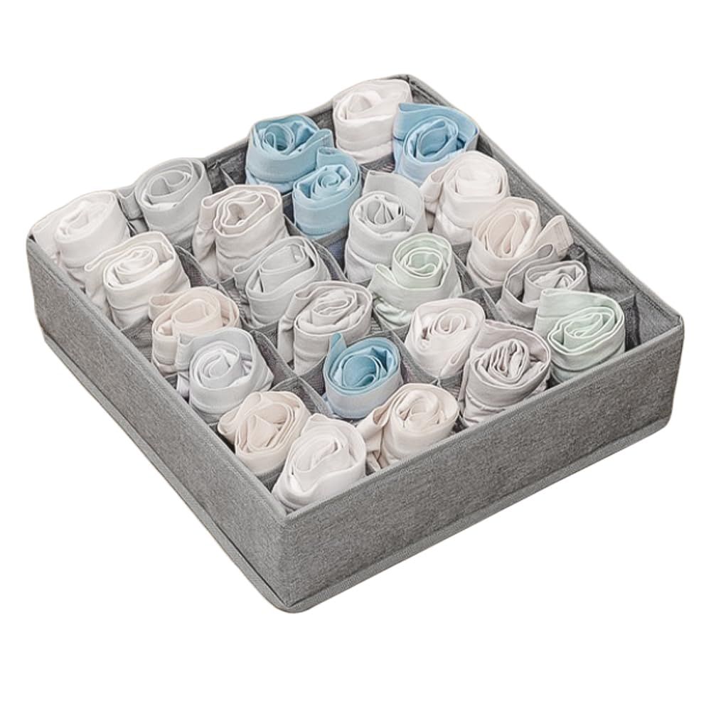 衣類収納オーガナイザー 靴下ボックス 引き出し仕切り 24マス 大容量