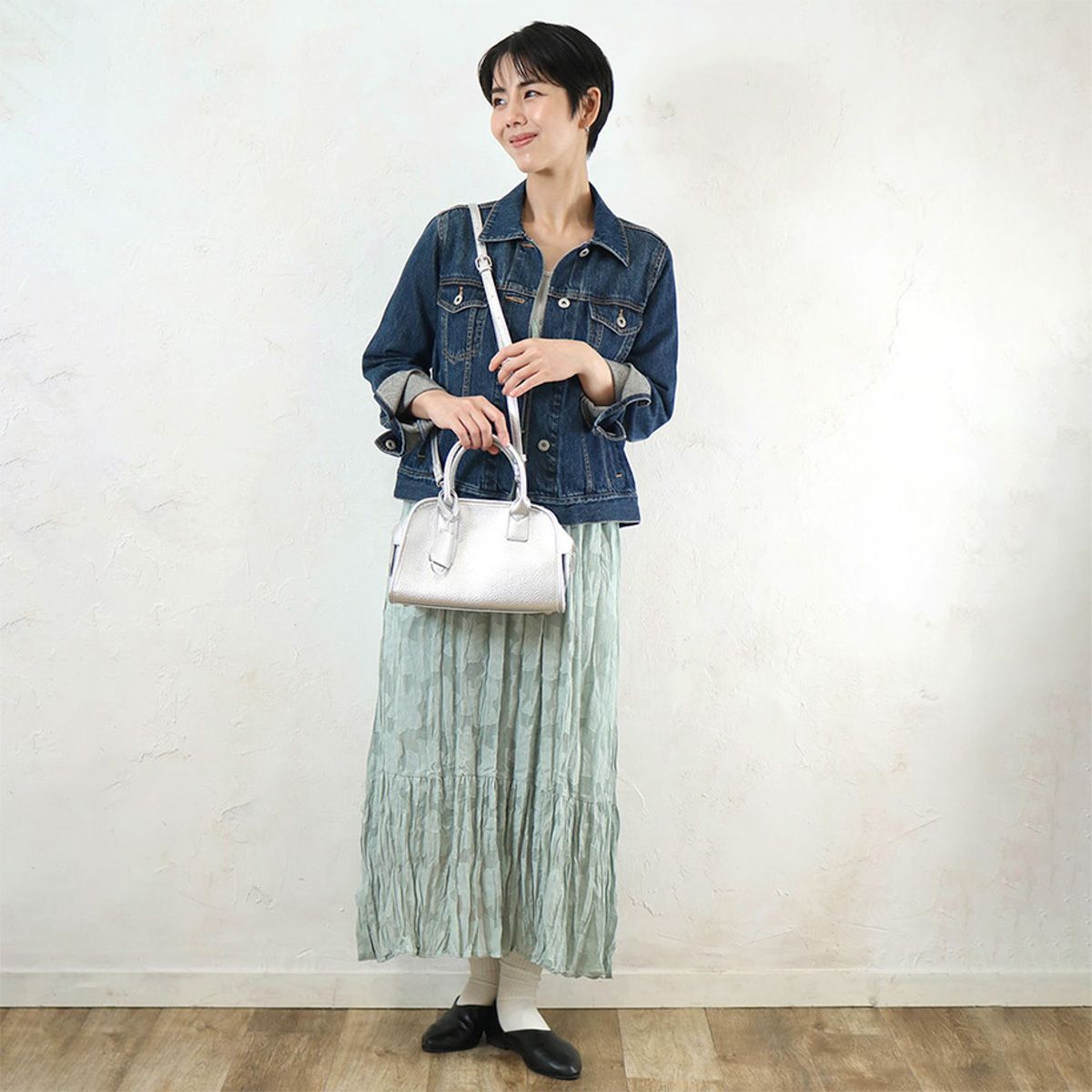 新品・未使用】 ミニボストンバッグ レディース 婦人 ショルダー 横長 