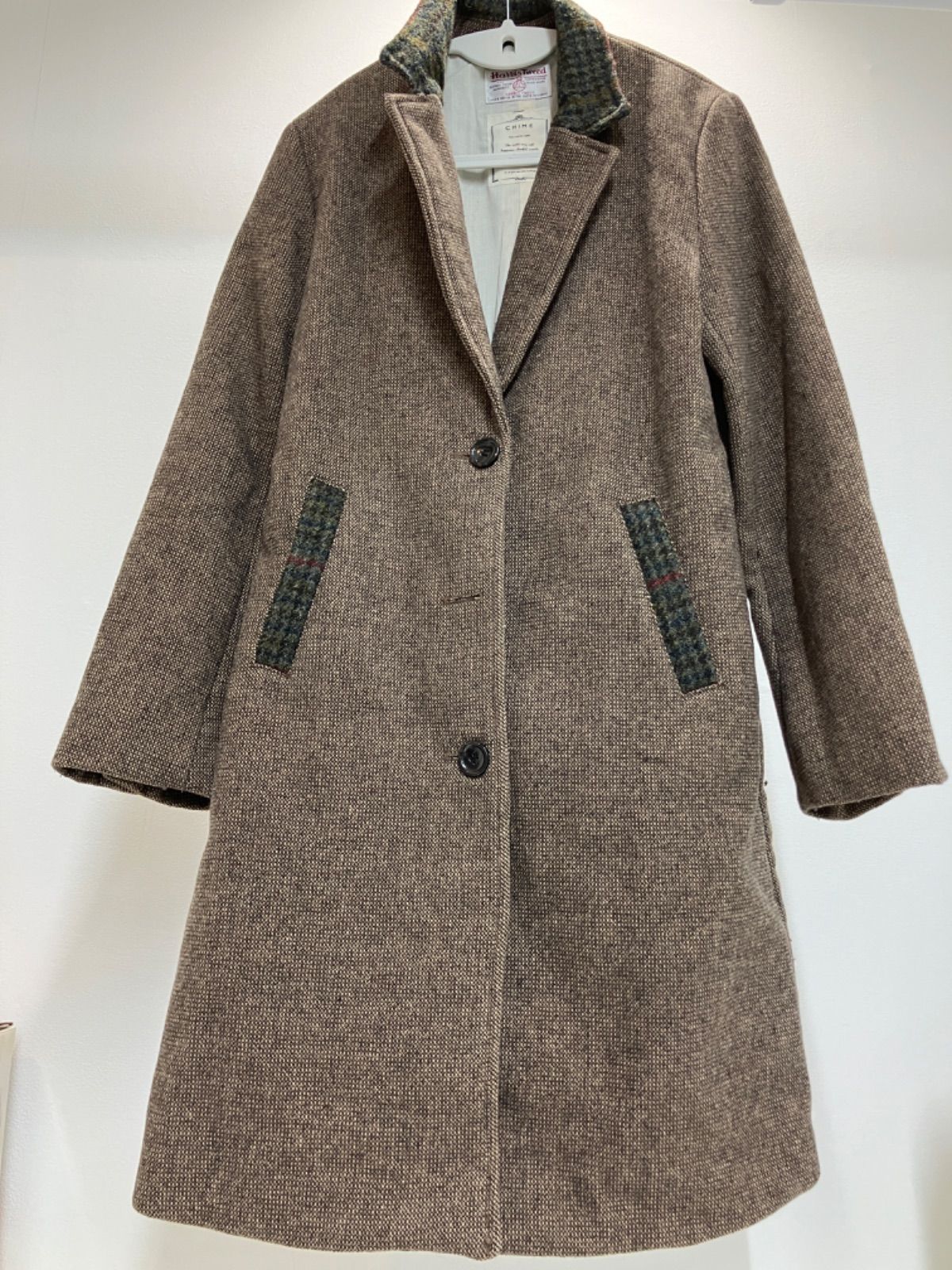 ☆ハリスツイード ウールチェスターコート Lサイズ - メルカリ