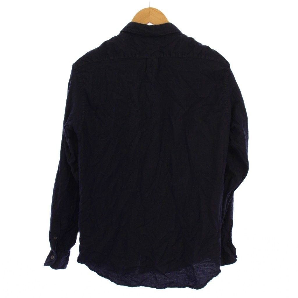 コモリ COMOLI 23SS ウールシルク コモリシャツ 長袖 2 紺 X01-02014