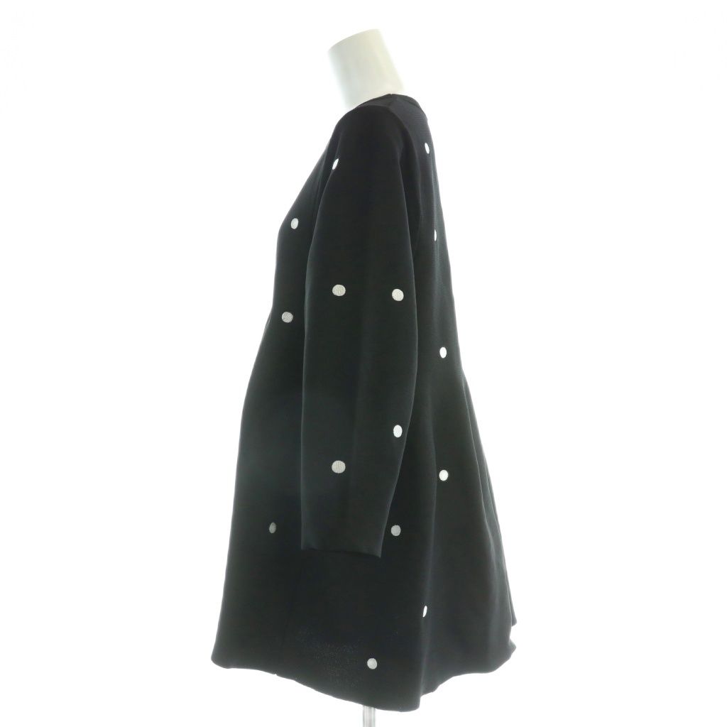 カデュネ CADUNE 23AW ドット刺繍ペプラムニット カットソー