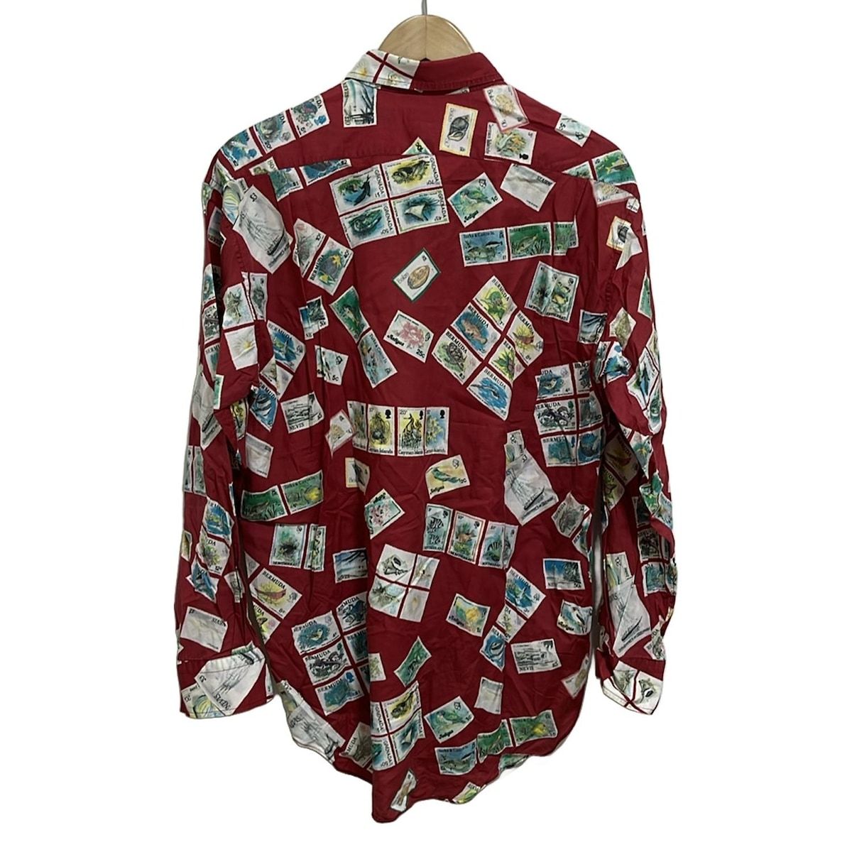 PaulSmith(ポールスミス) 長袖シャツ サイズL メンズ - レッド×白