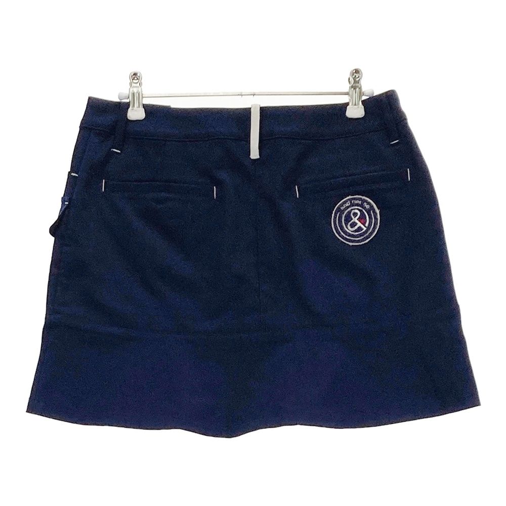 サイズ：M AND PER SE アンパスィ スカート ワッペン ネイビー系