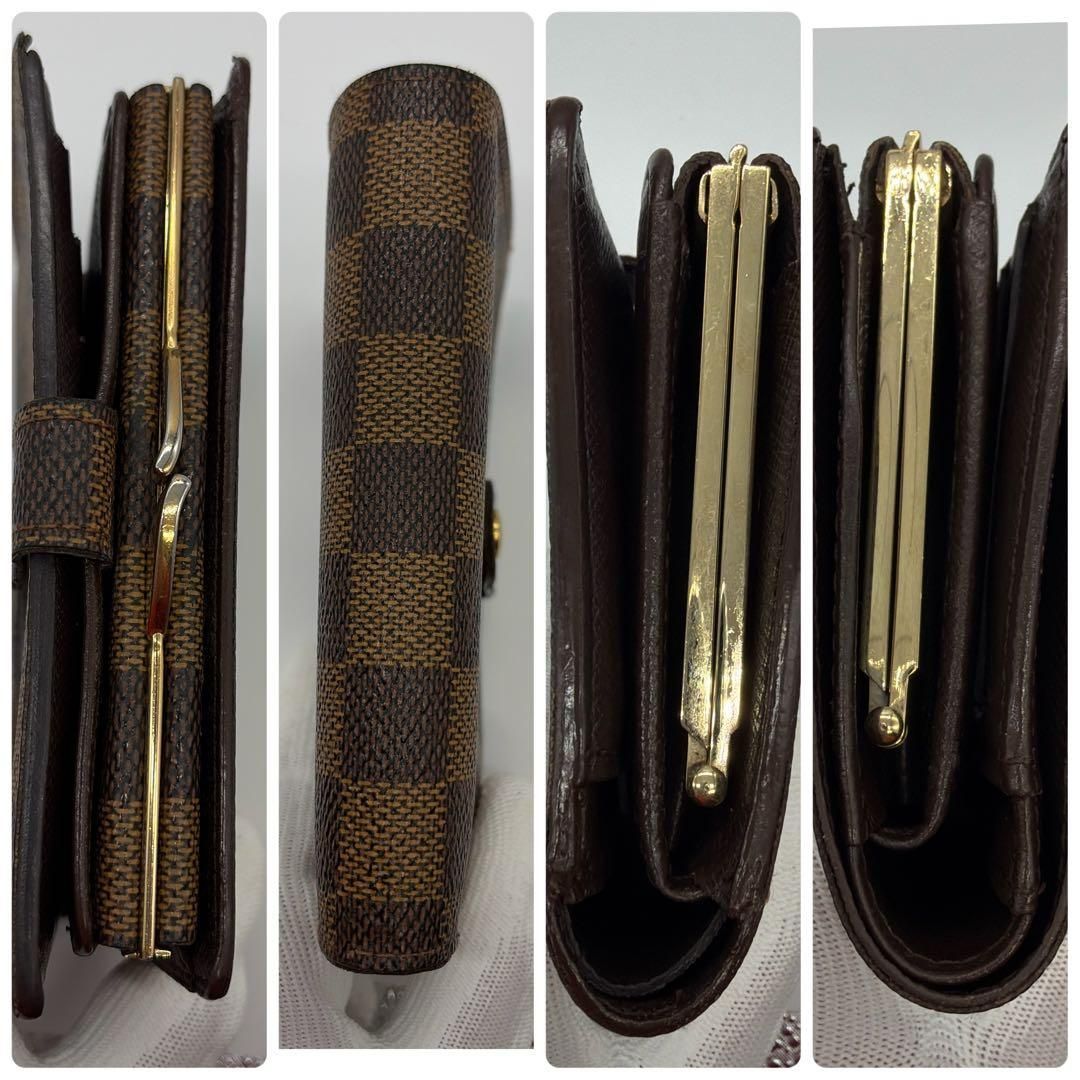 ルイヴィトン【極美品】ダミエ エベヌ ポルトフォイユヴィエノワ がま口財布 ルイヴィトン【極美品】ダミエエベヌポルトフォイユヴィエノワがま口