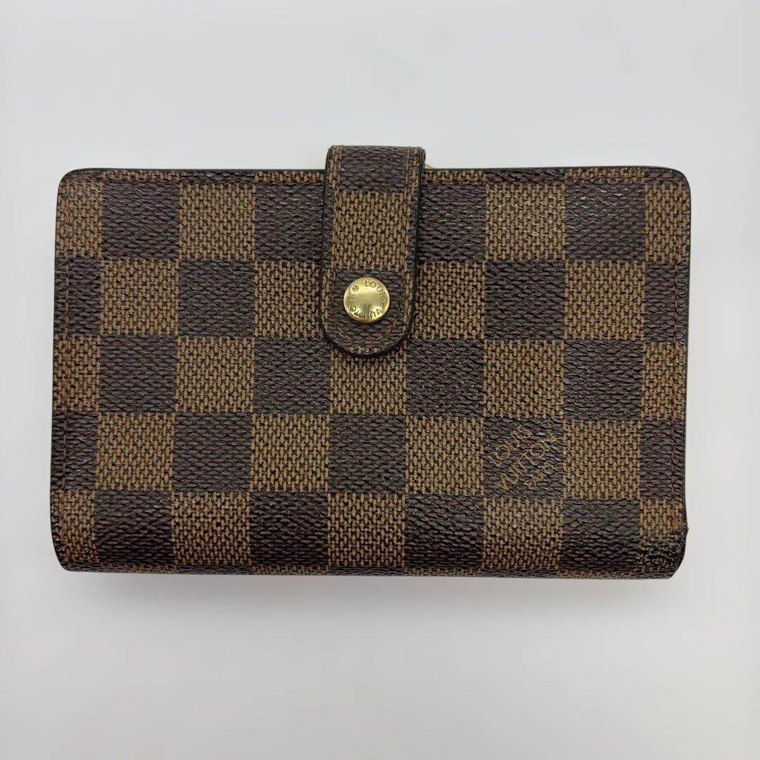 ルイヴィトン【極美品】ダミエ エベヌ ポルトフォイユヴィエノワ がま口財布 ルイヴィトン【極美品】ダミエエベヌポルトフォイユヴィエノワがま口