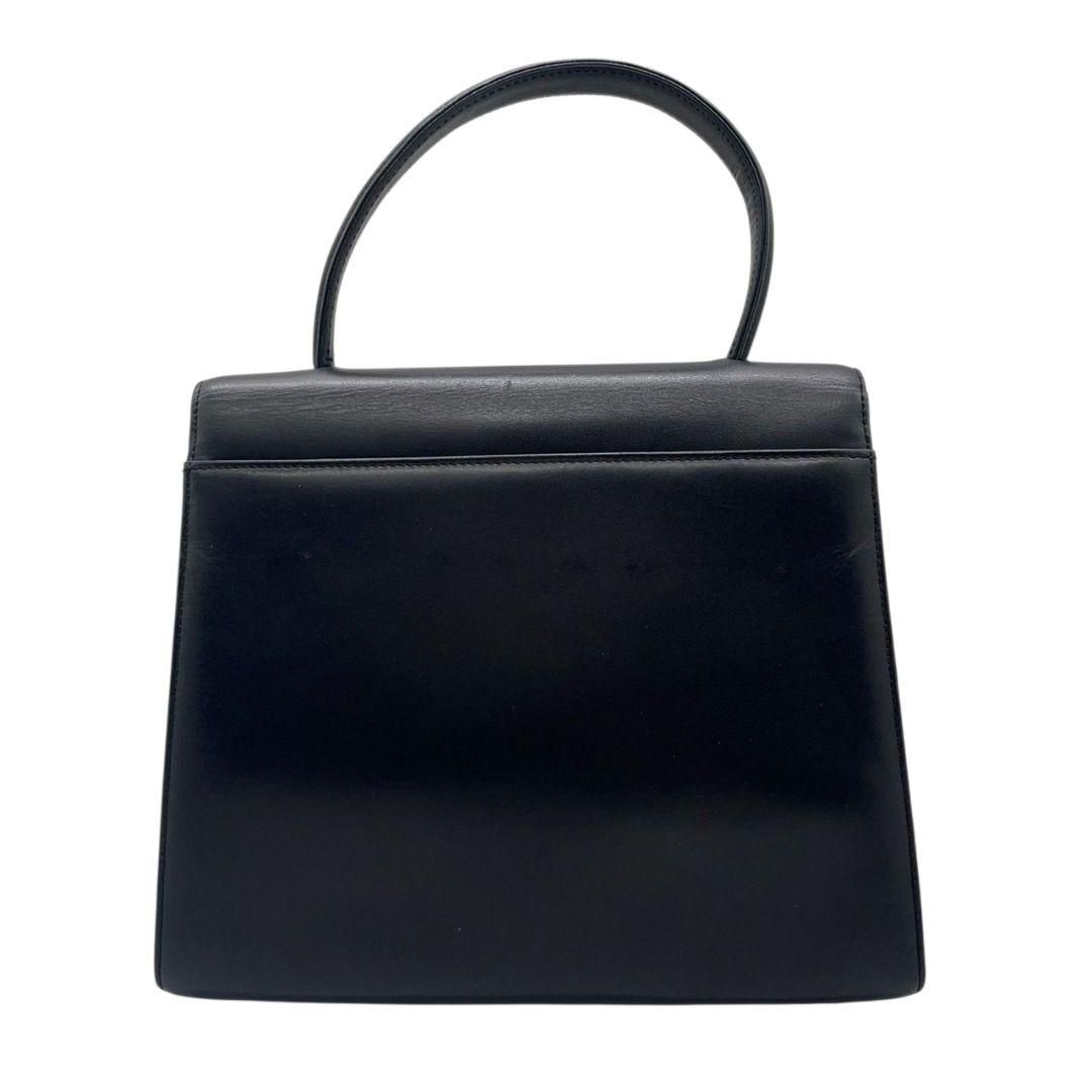 GIVENCHY ハンドバッグ レザー ゴールド金具 ブラック ミニトート GIVENCHY - 極 美品 付け替えロゴ金具付 GIVENCHY ジバンシィ