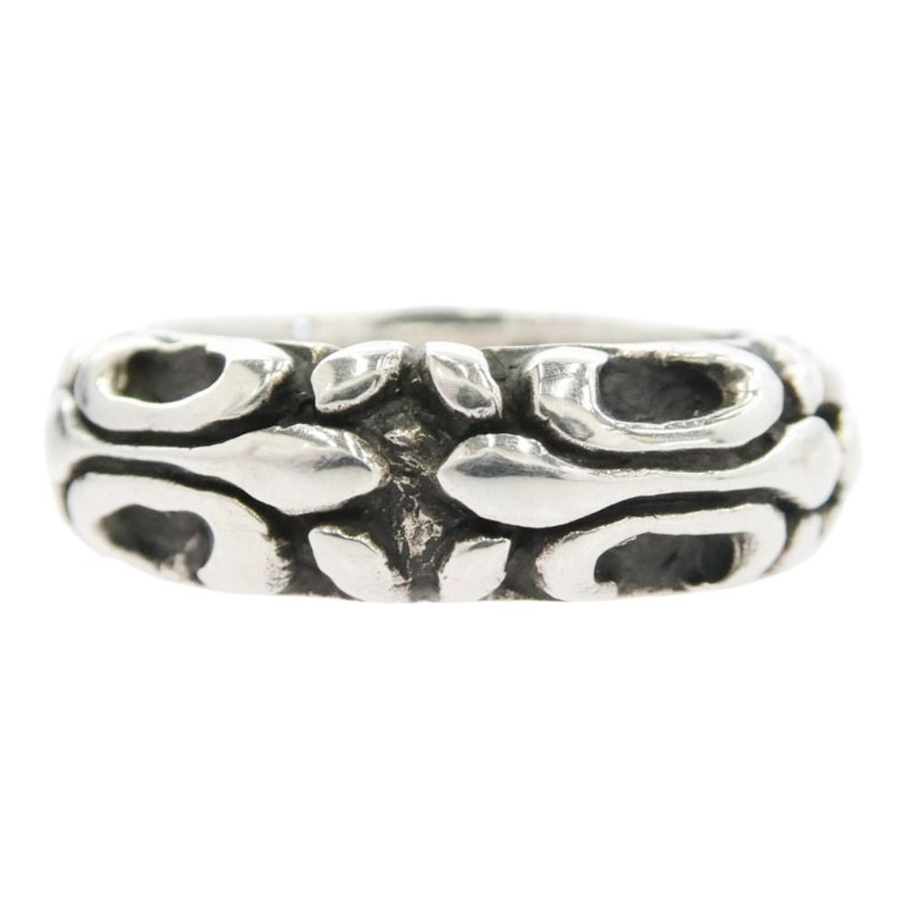 ★限定出品★ A&G エーアンドジー フレア バンド リング シルバー 925 A&G エーアンドジー フレア バンド リング シルバー系 15号【中古