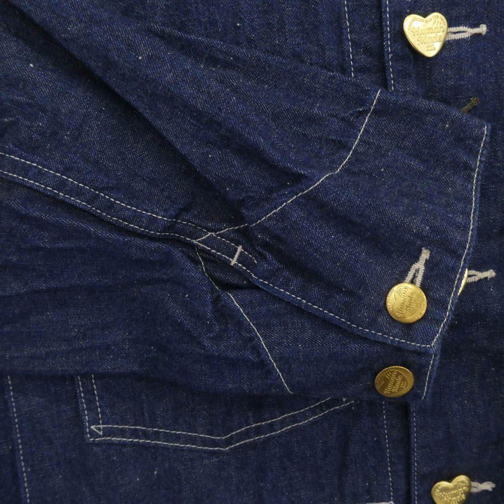 25ss　未使用　ヒューマンメイド RAILROAD JACKET　カバーオール HUMAN MADE ヒューマンメイド 25SS DENIM COVERALL JACKET Indigo
