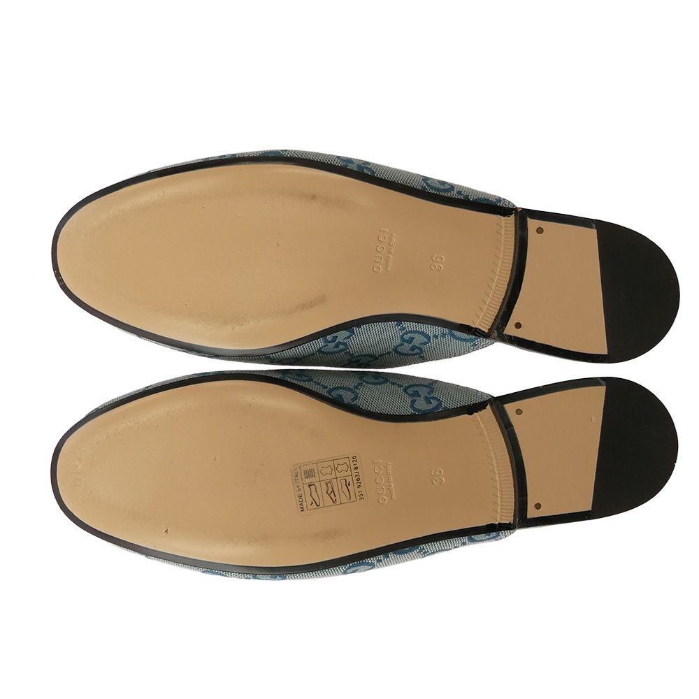 GUCCI グッチ 423514 GG ホースビット デニムキャンバス ミュール