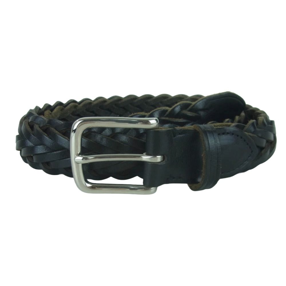 訳あり】ホワイトハウスコックス レザーメッシュベルト ブラック 36/90