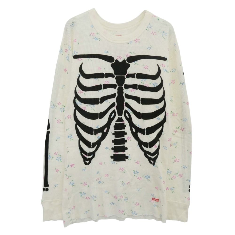 希少S早い者勝ち！シュプリームxヘインズ ボーンズ サーマル クルー フローラル 25AW 新品 シュプリーム ヘインズ ボーン サーマル 骨 骸骨 L - メルカリ