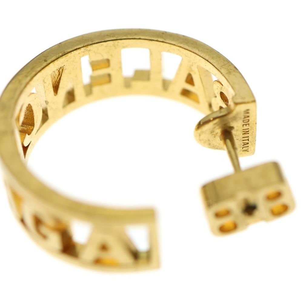 BALENCIAGA ロゴ　ゴールドピアス BALENCIAGA (バレンシアガ) LOGO HOOP PIERCE ロゴフープピアス