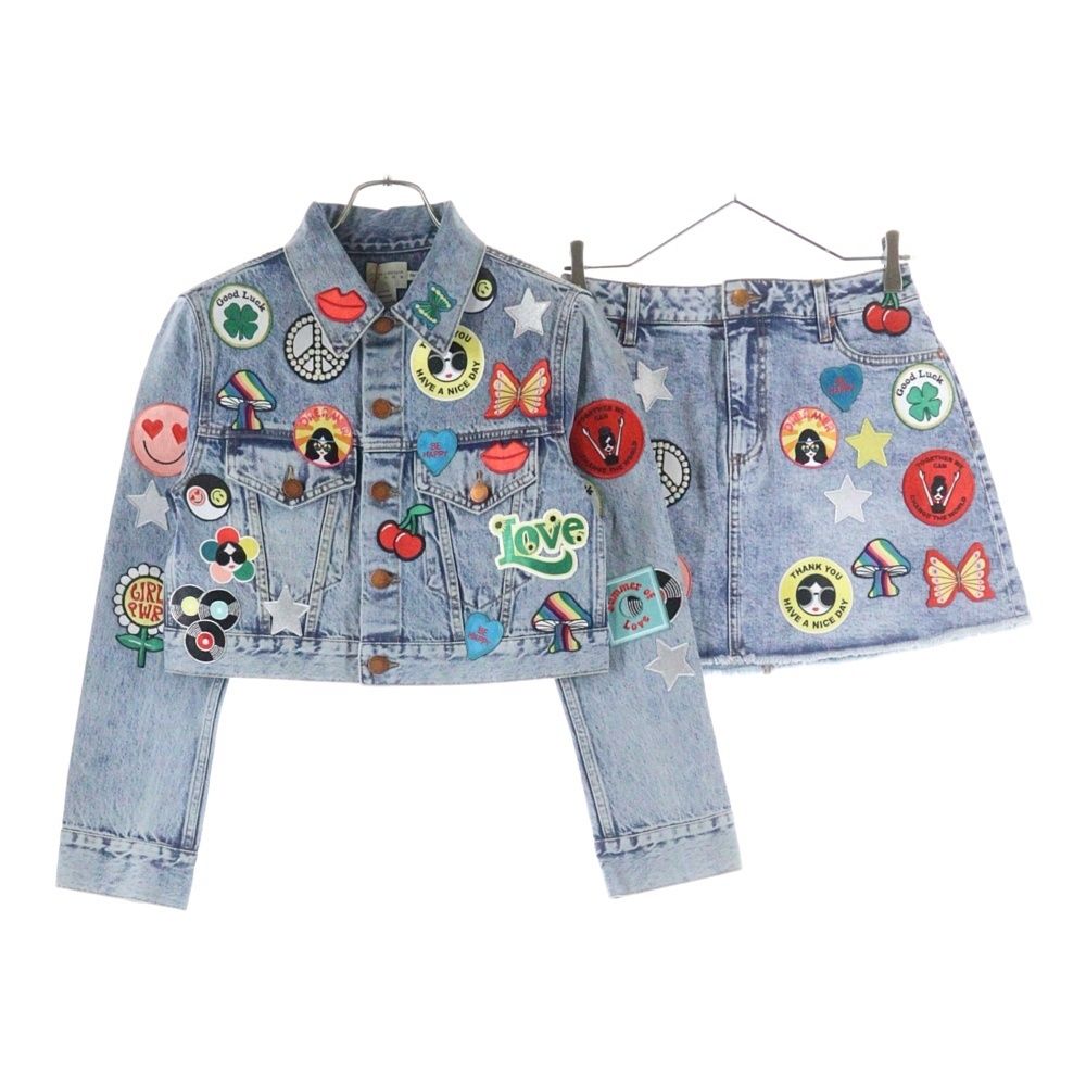 alice+olivia (アリスオリビア) セットアップ ワッペン デニム