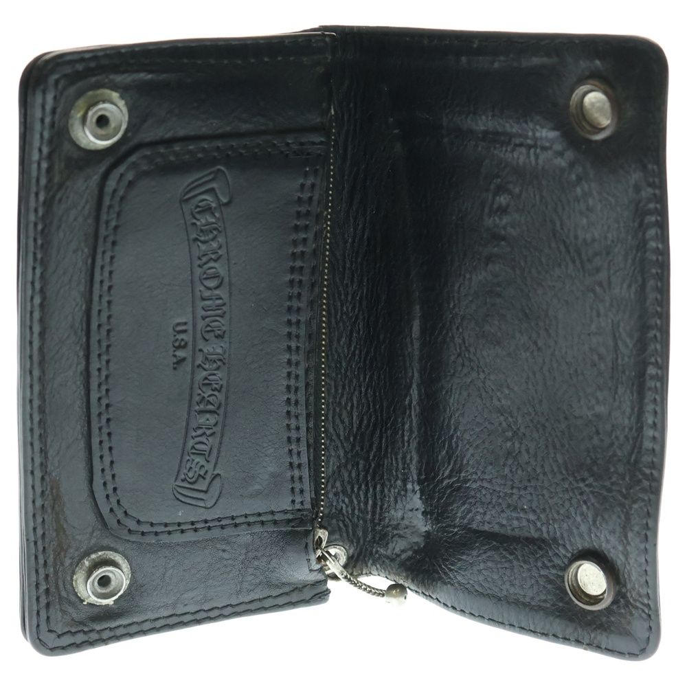 CHROME HEARTS (クロムハーツ) 1ZIP 1ジップ フローラルボタン レザー