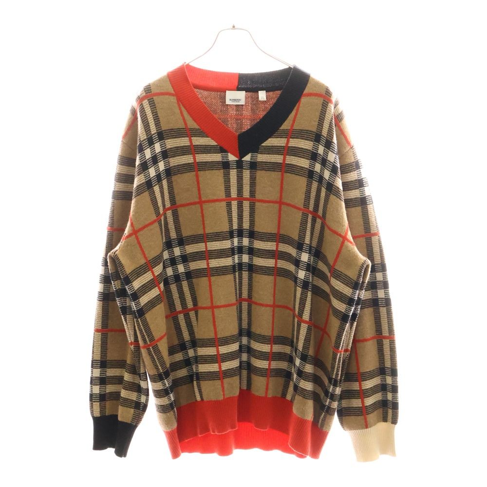 BURBERRY (バーバリー) 20SS Check Merio Wool Jacquard Sweater ノバ