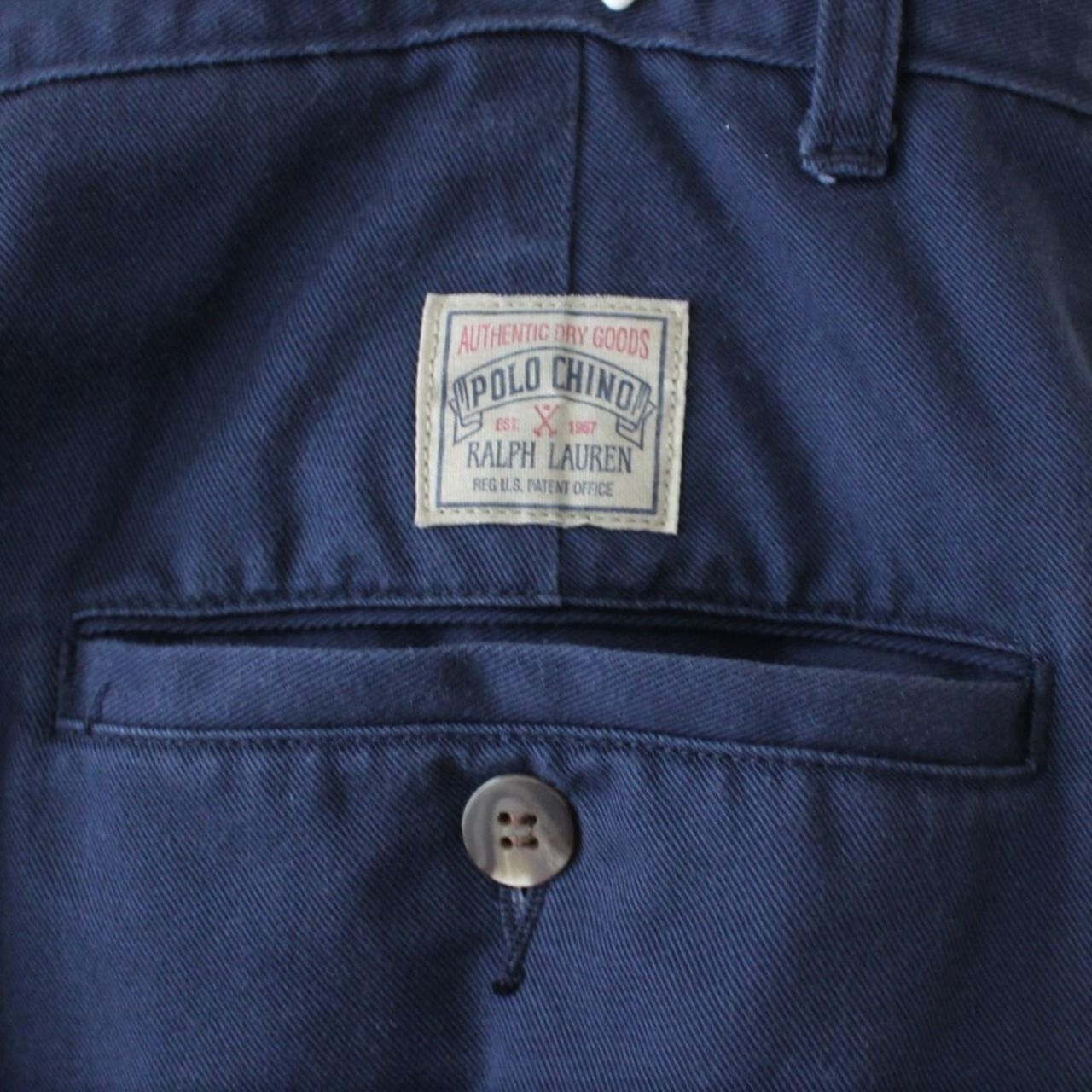 デッドストック　初期タグ90s ポロラルフローレン　USA製　チノ　ネイビー 90's Polo by Ralph Lauren 