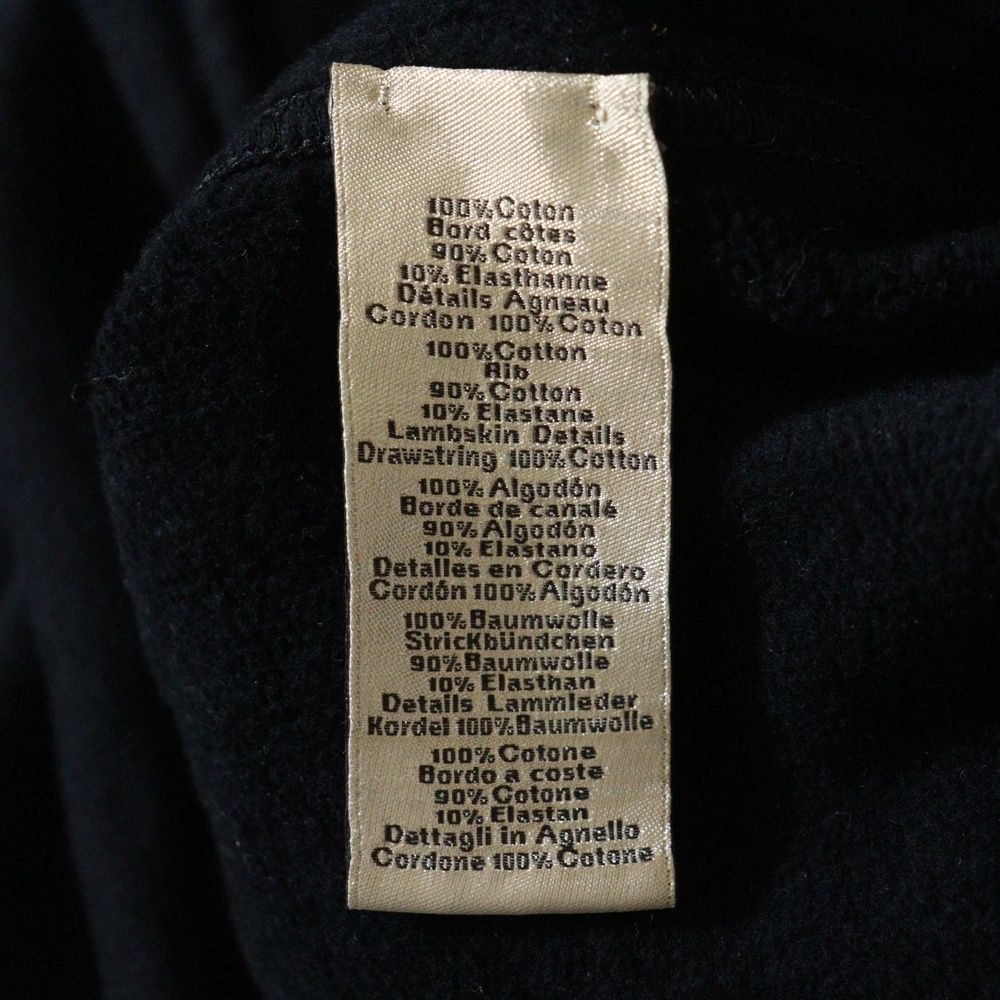 HERMES (エルメス) レザーパッチ ステッチデザイン プルオーバー