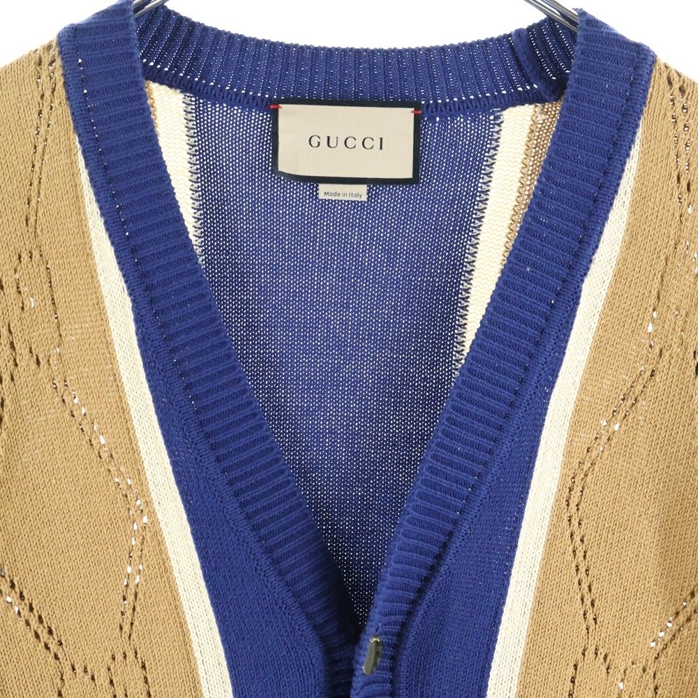 GUCCI (グッチ) 21AW GG CARDIGAN GGステッチ ニットカーディガン