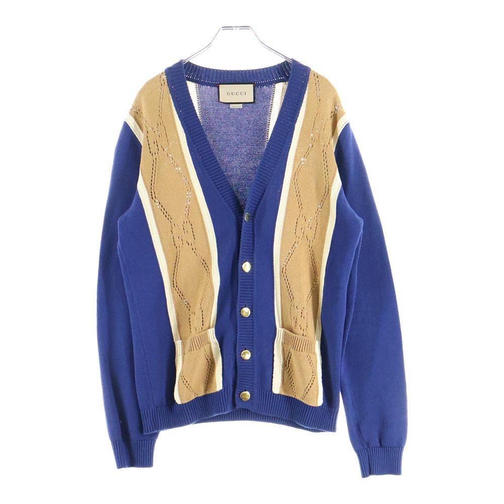 GUCCI (グッチ) 21AW GG CARDIGAN GGステッチ ニットカーディガン