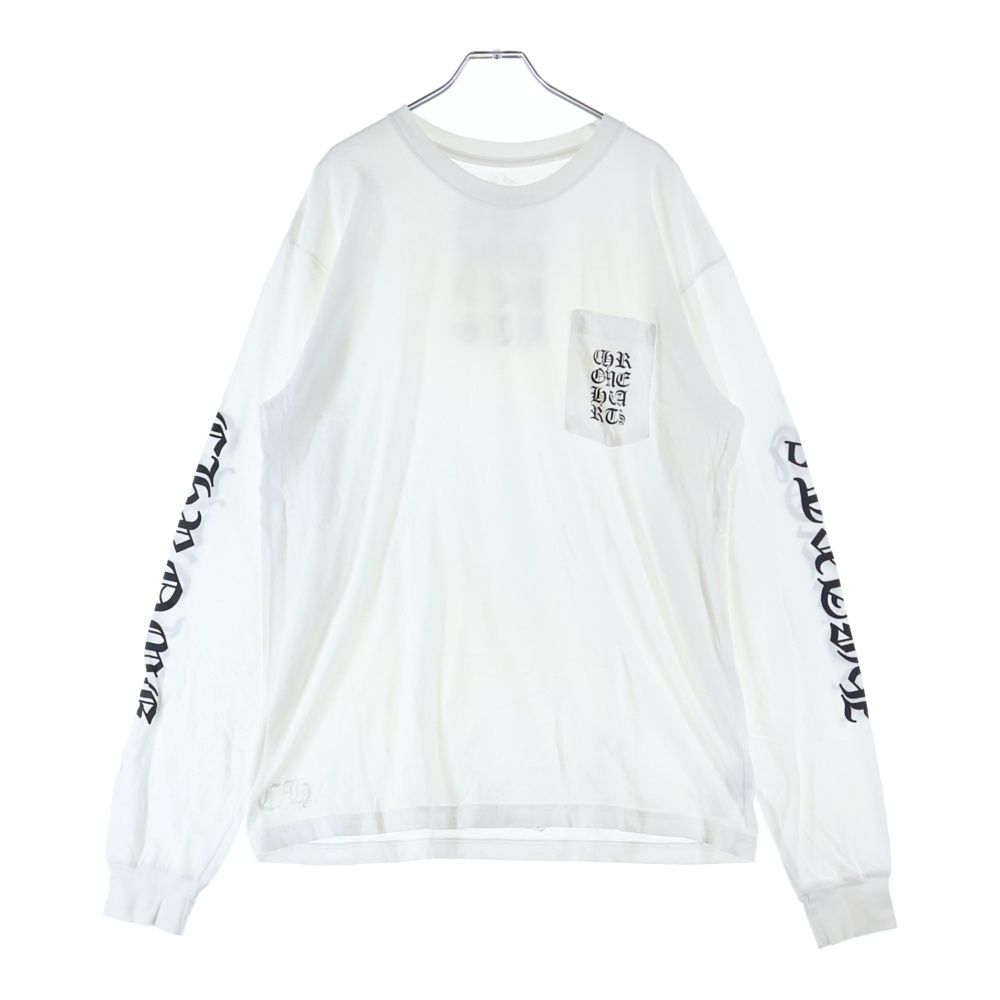 CHROME HEARTS ホワイト長袖カットソー 即日発送 CHROME HEARTS ホワイト長袖カットソー