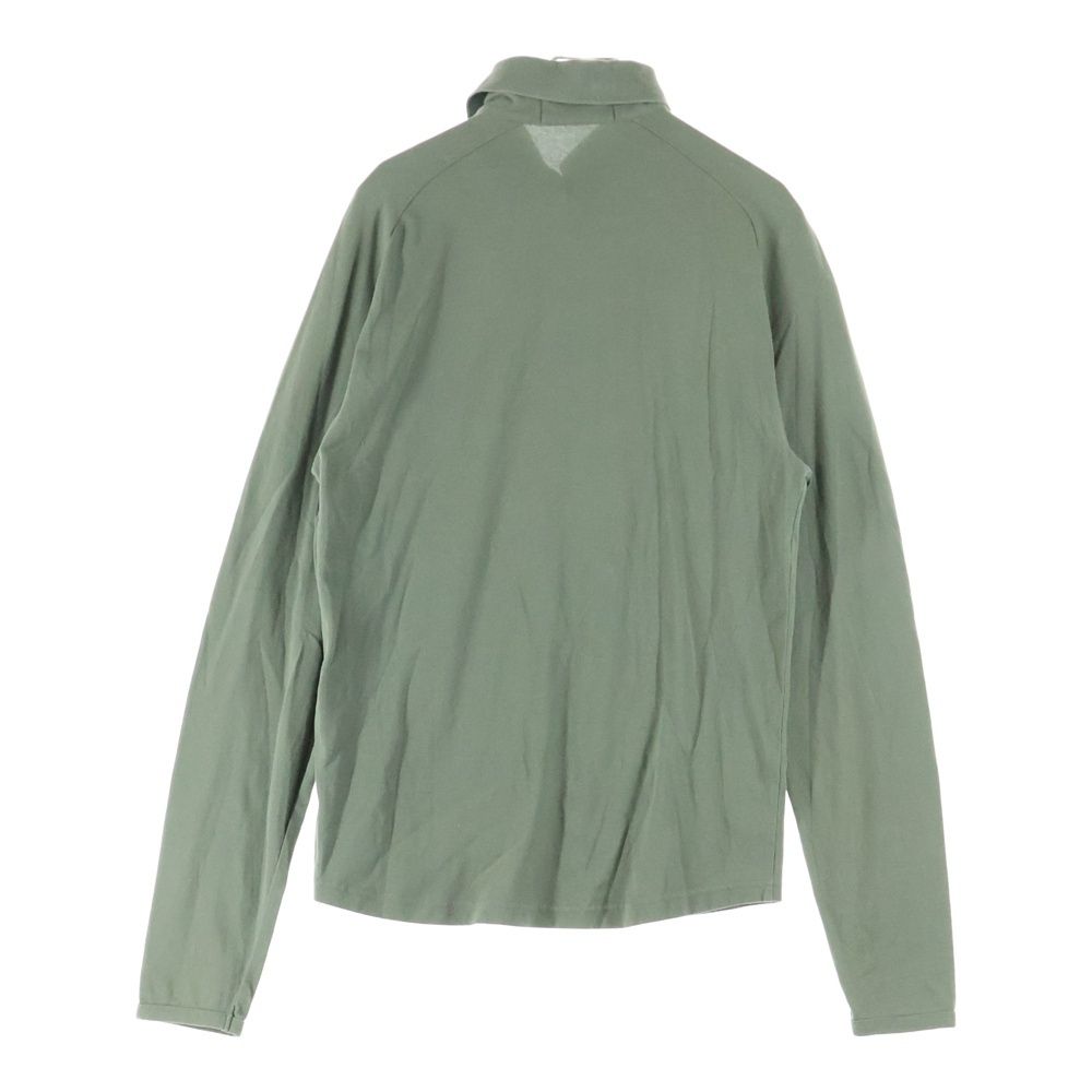 STONE  カーキ 長袖ポロシャツ STONE ISLAND (ストーンアイランド) フロント ワンポイント刺繍 長袖