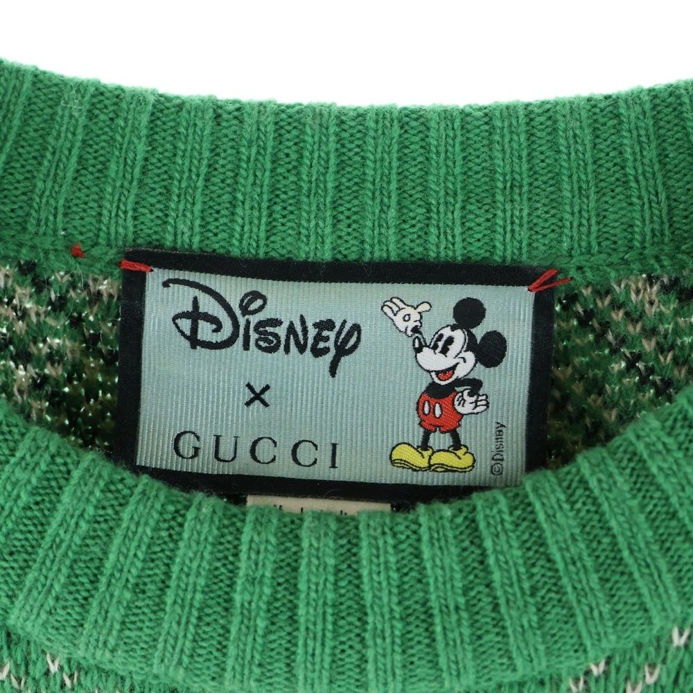 GUCCI (グッチ) ×Disney Mickey Mouse Pattern Crewneck Knitted