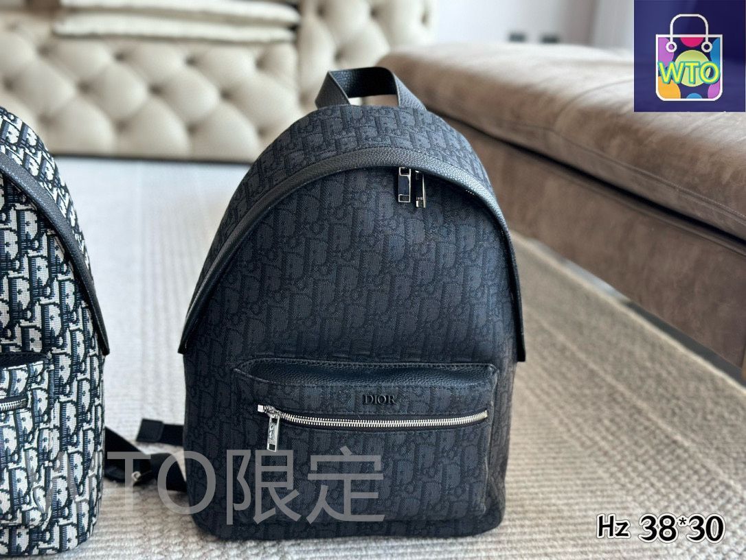 ブラック バックパック　Dior ※即購入の場合値下げ可能 今日特価】Dior ディオール リュックサック新シリーズ 原寸五金搭載