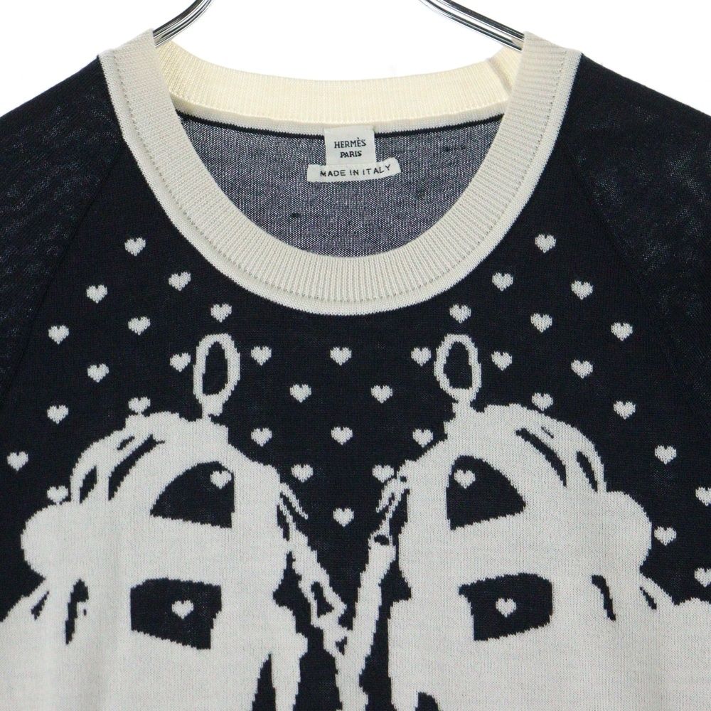 HERMES (エルメス) BRIDES de GALA ブリッドドゥガラ カシミヤ 半袖