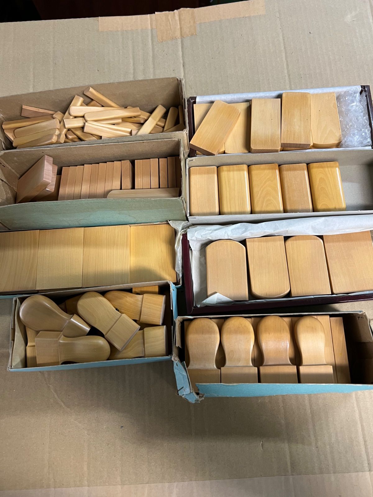 ︎ 木製 印材 まとめ 印鑑 多目的 制作材料 彫刻前 多サイズ ハンコ K 8