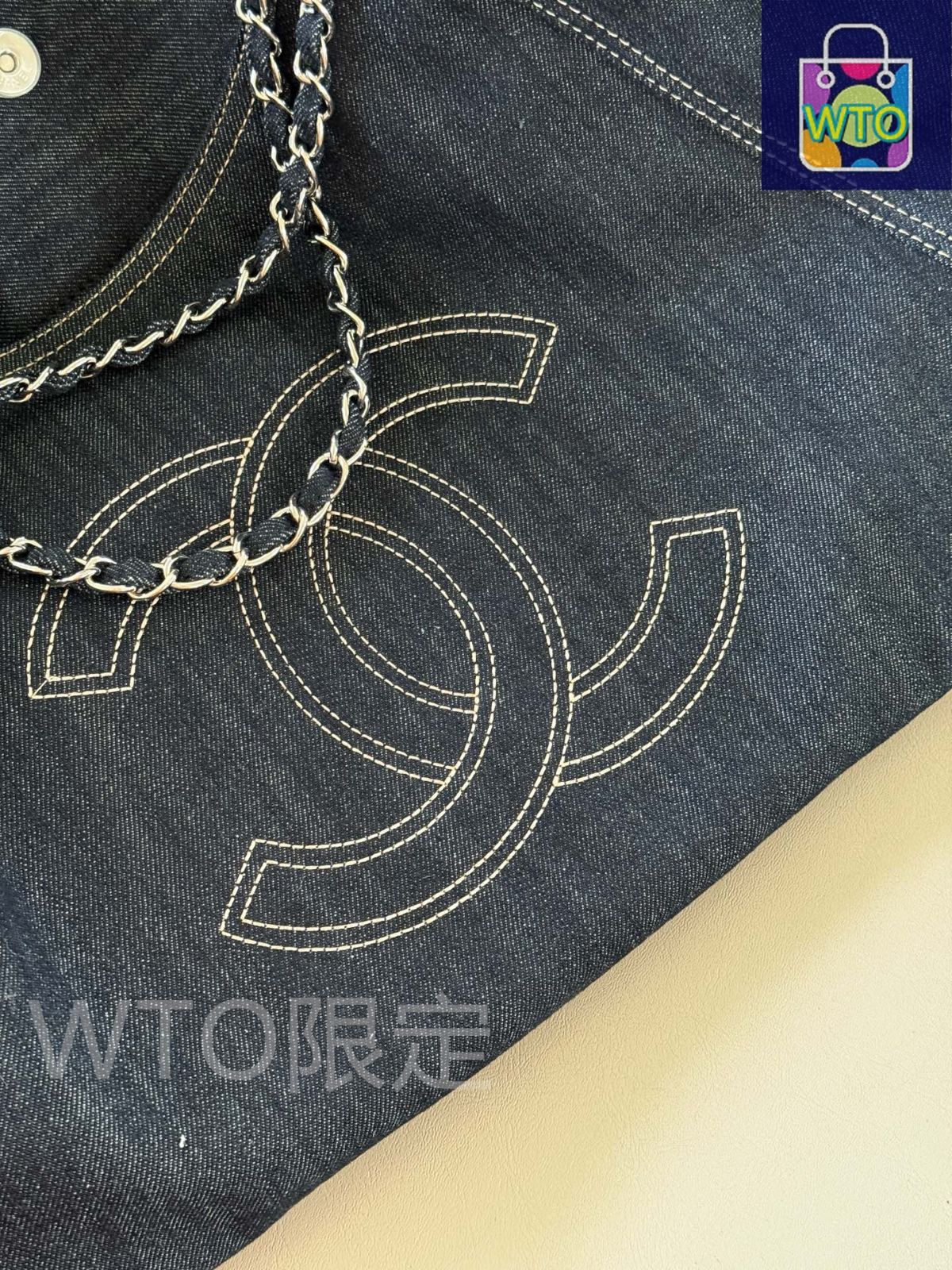 今日特価】Chanel シャネル ヴィンテージ デニム ショッピングバッグ