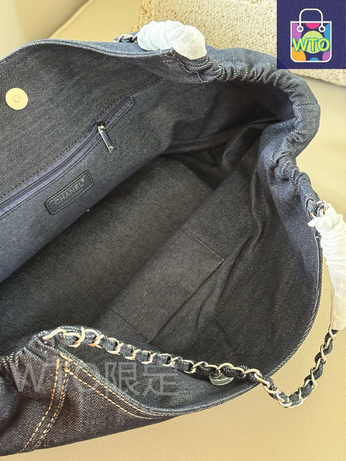 今日特価】Chanel シャネル ヴィンテージ デニム ショッピングバッグ