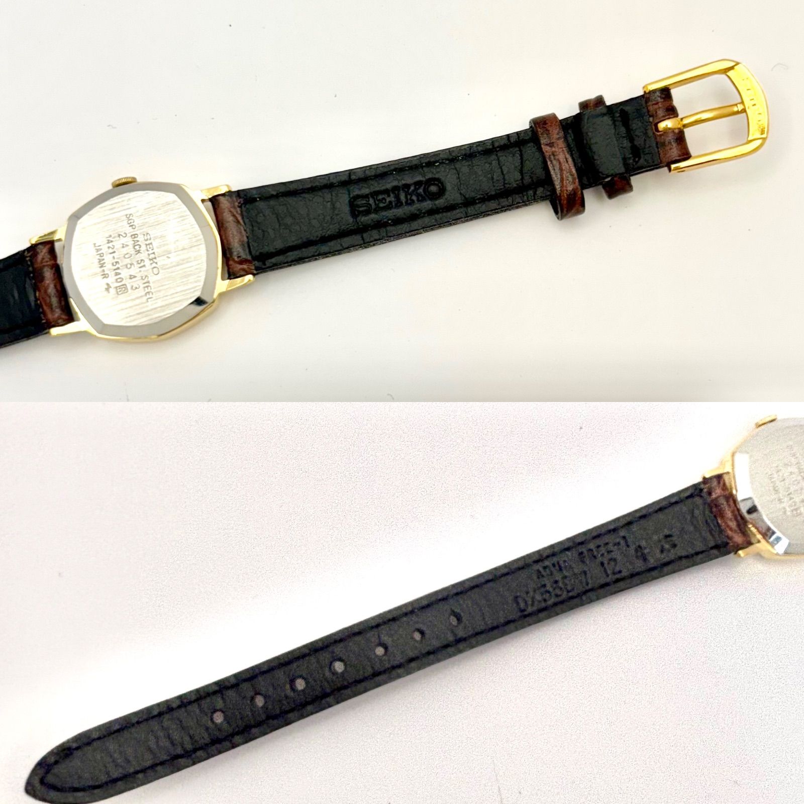 新品電池】SEIKO セイコー レディース 腕時計 ゴールド オクタゴン