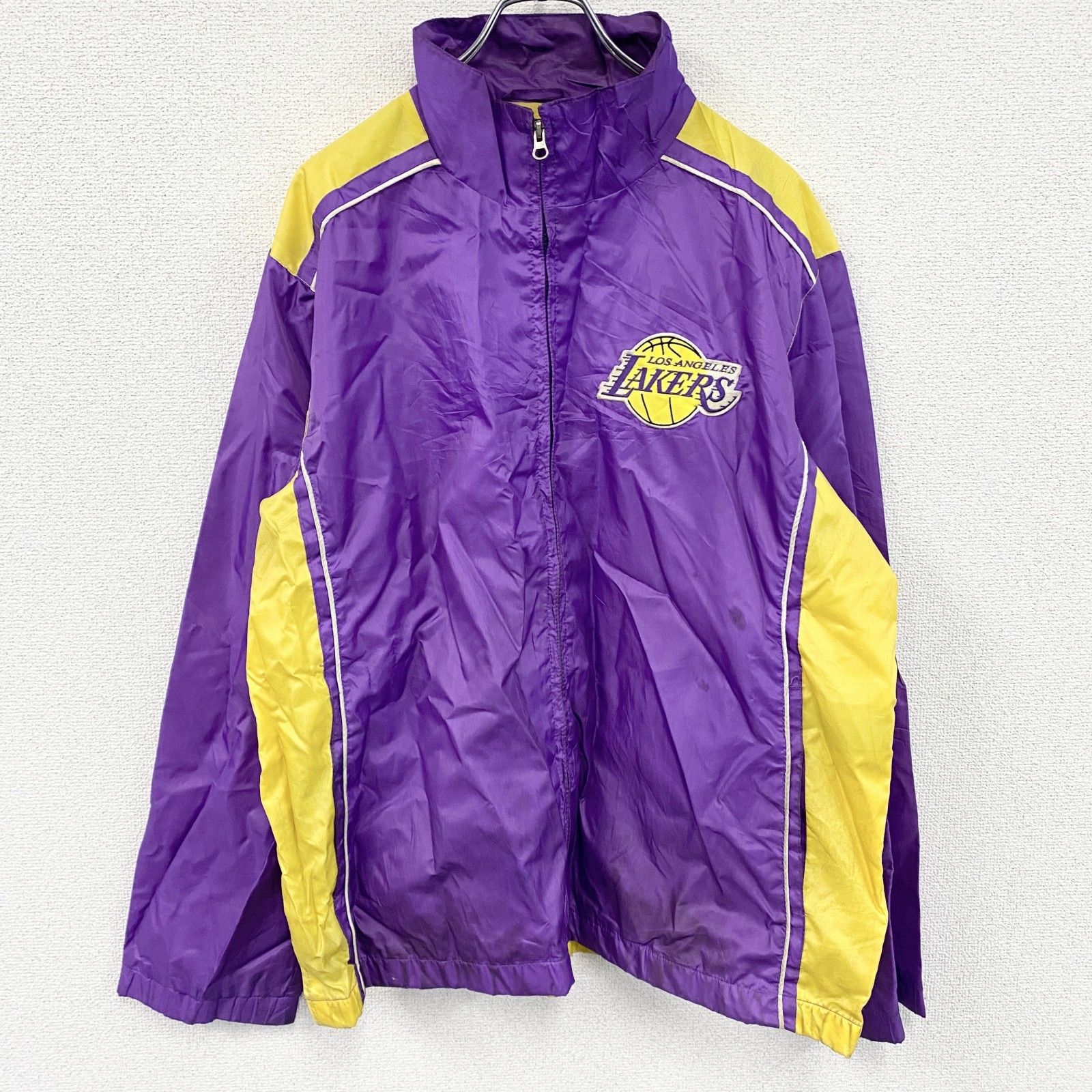 古着 used G-ⅢSports フルジップジャケット NBA レイカーズ 黄色 紫