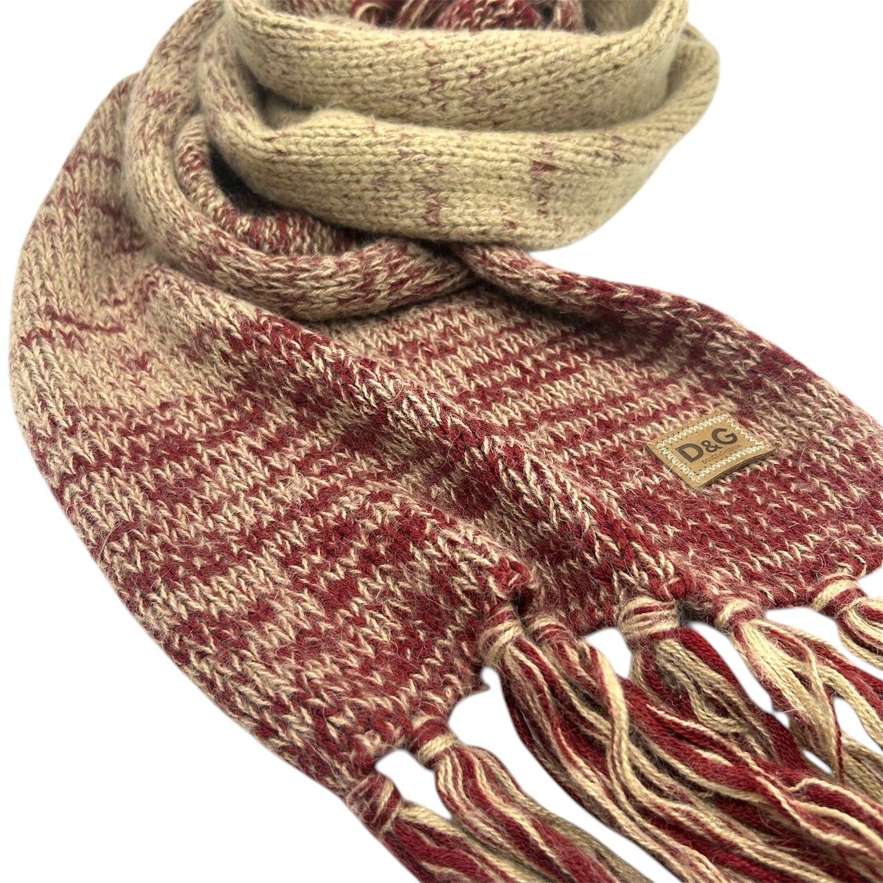 美品】D&G ドルチェ＆ガッバーナ マフラー ストール ニット フリンジ  