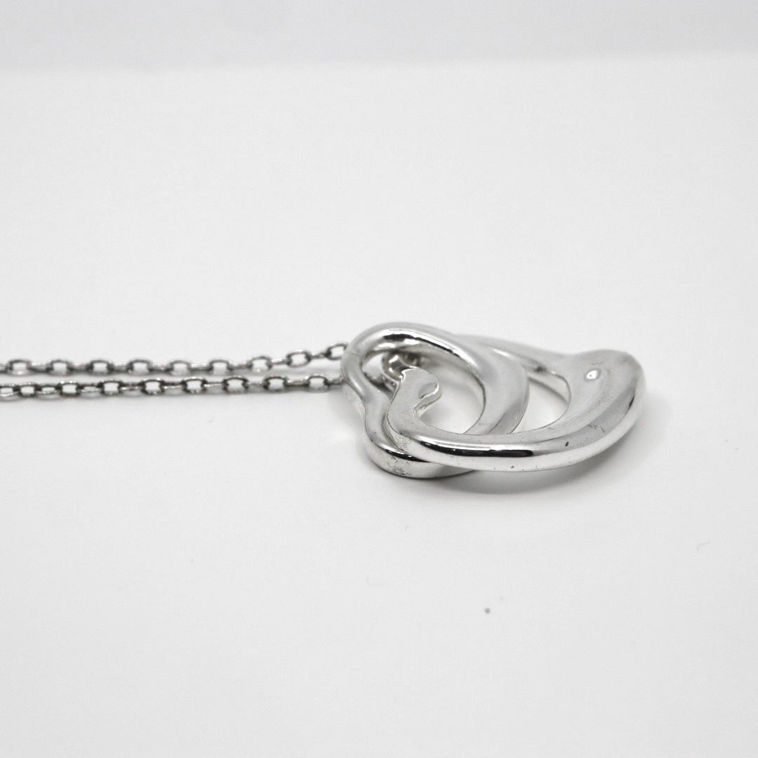 美品】TIFFANY&Co. ティファニー ダブルオープンハート ネックレス