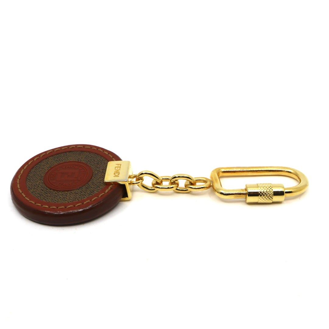 美品】FENDI フェンディ ペカン キーホルダー キーケース PVC レザー
